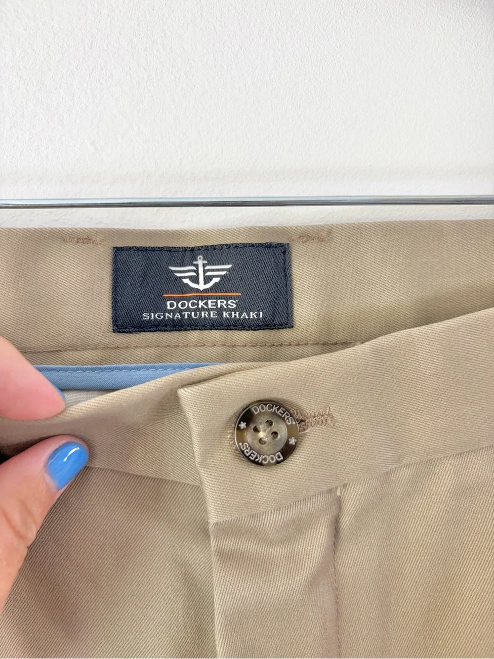 Dockers Signature Khaki Straight Fit Flat Front D2 Wrinkle Free Pants W33xL32